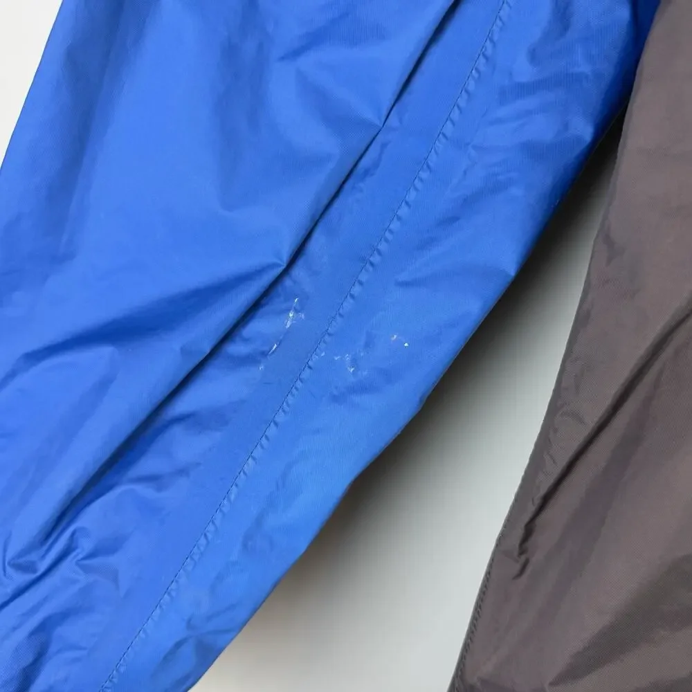 Columbia Youth Size 18/20 Hooded Blue Nylon Rain Jacket